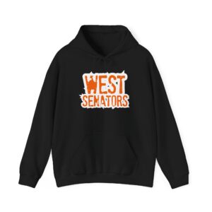 Portsmouth West - Grunge Text "West Senators" - Unisex Heavy Blend™ Hooded Sweatshirt