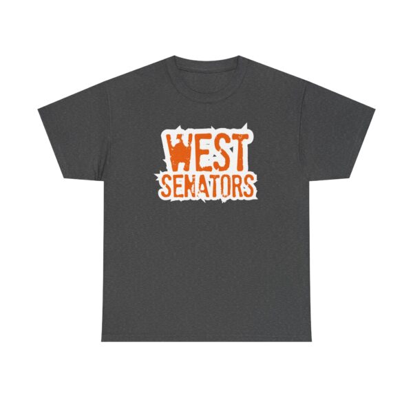 Portsmouth West - Grunge Text "West Senators" - Unisex Heavy Cotton Tee - Image 9
