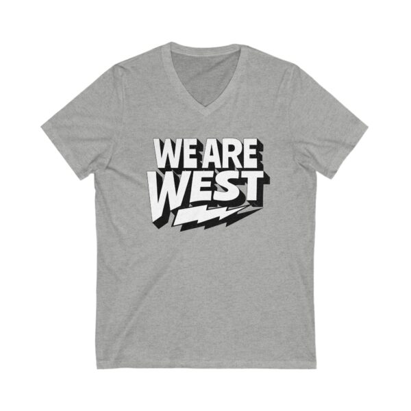 We Are West | Unisex Jersey Short Sleeve V-Neck Tee - Image 5