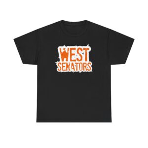 Portsmouth West - Grunge Text "West Senators" - Unisex Heavy Cotton Tee