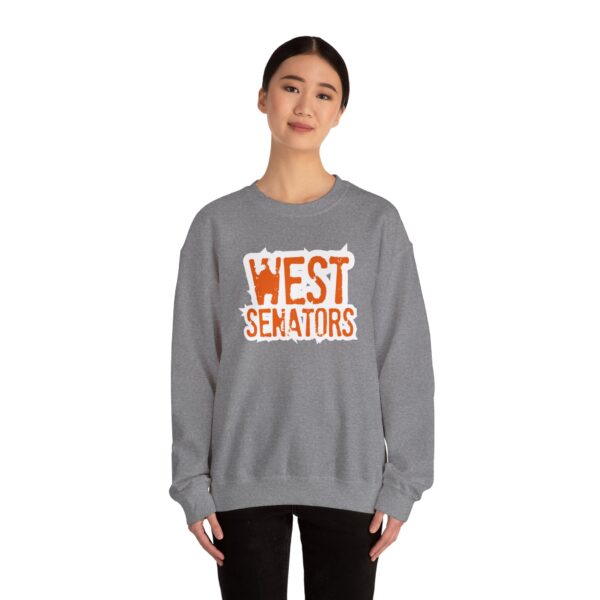 Portsmouth West - Grunge Text "West Senators" - Unisex Heavy Blend™ Crewneck Sweatshirt - Image 8