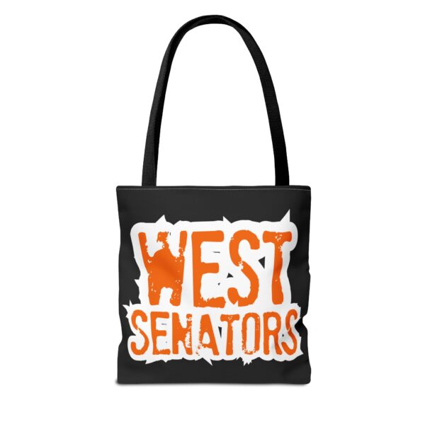 Portsmouth West - Grunge Text "West Senators" - Tote Bag - Image 2