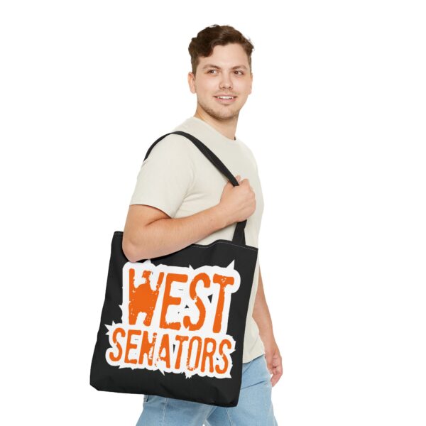 Portsmouth West - Grunge Text "West Senators" - Tote Bag - Image 11