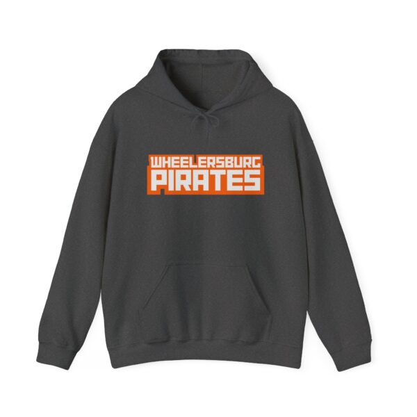 Wheelersburg Pirates - Block Text - Unisex Heavy Blend™ Hooded Sweatshirt - Image 9