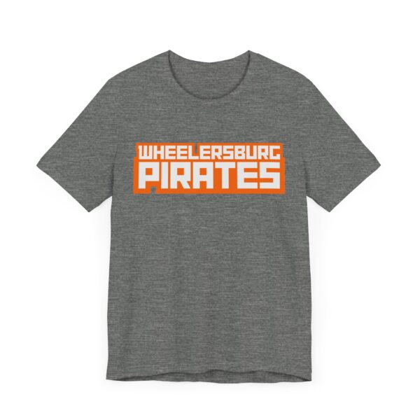 Wheelersburg Pirates - Block Text - Super Soft Unisex Jersey Short Sleeve Tee - Image 3
