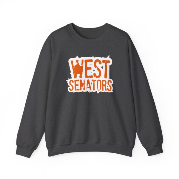 Portsmouth West - Grunge Text "West Senators" - Unisex Heavy Blend™ Crewneck Sweatshirt - Image 9