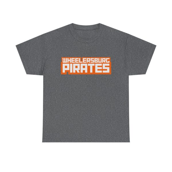 Wheelersburg Pirates - Block Text - Unisex Heavy Cotton Tee - Image 5