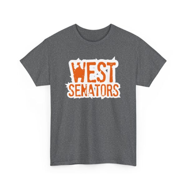 Portsmouth West - Grunge Text "West Senators" - Unisex Heavy Cotton Tee - Image 7