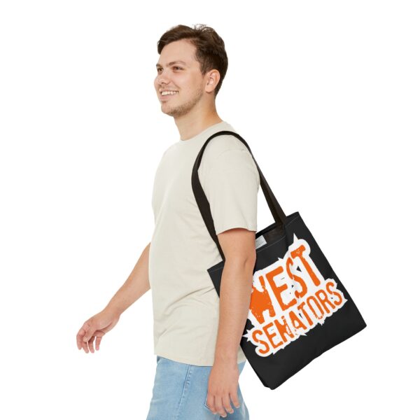 Portsmouth West - Grunge Text "West Senators" - Tote Bag - Image 7