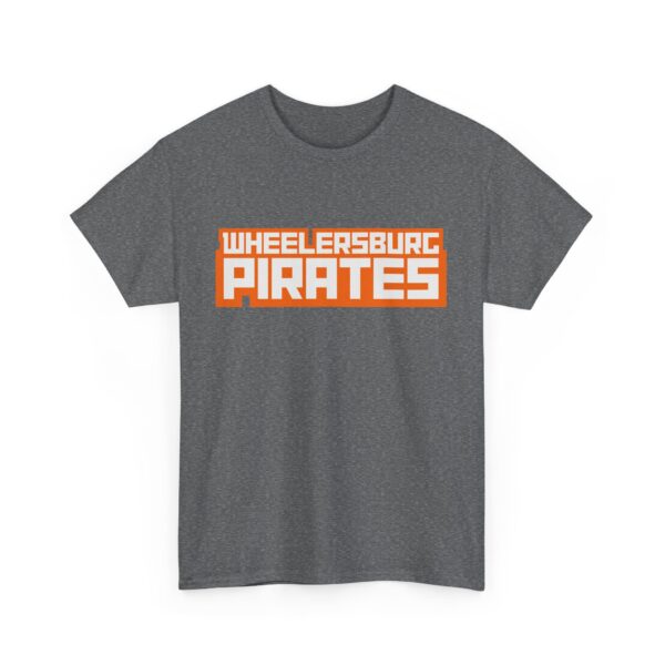 Wheelersburg Pirates - Block Text - Unisex Heavy Cotton Tee - Image 7
